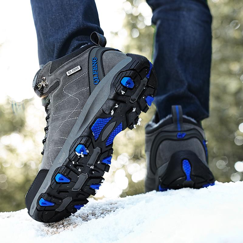 36-47 Zimowe Modne Pary Plus Size z Pluszową Izolacją Wysokie Outdoorowe Buty do Pieszej Turystyki i Alpinizmu Buty Sportowe Podróżne