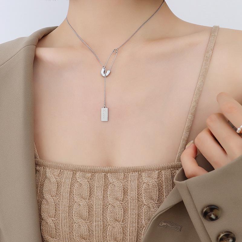 Korean Style Letter Pendant Tassel Necklace - Versatile and Creative Design