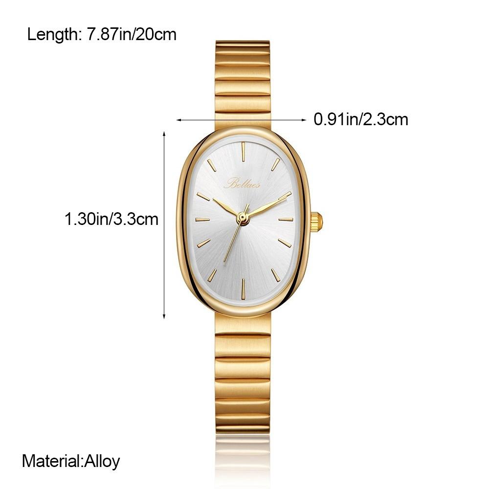 Gifts Oval Dial Quartz Watch Simple Fold-down Clasp Watch Women Watch Fashion Wristwatch