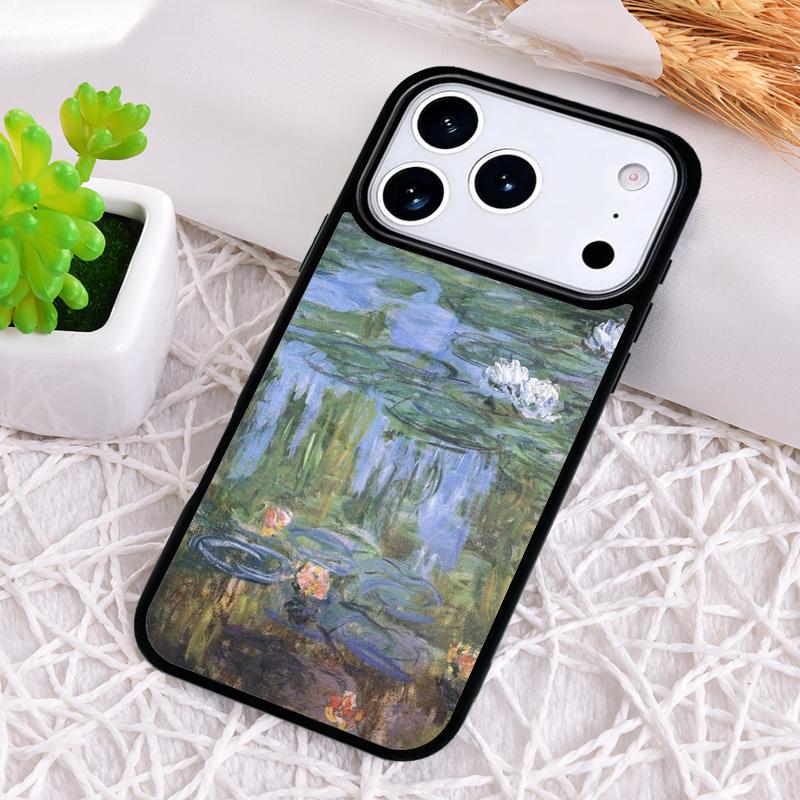 Monet Oil Painting Shockproof Phone Case for iPhone 17 Air 16e 15 11 12 14 13 Pro Max Cover Coque