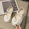 Soft Soled Mary Jane Shoe Pearl Girls Princess Shoes Fashion Casual Kids Flats  Banquet