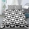 Chess Board Duvet Cover Set 3D Print International Chess Black White Comforter Cover For Boys Girls Polyester Bedding Set