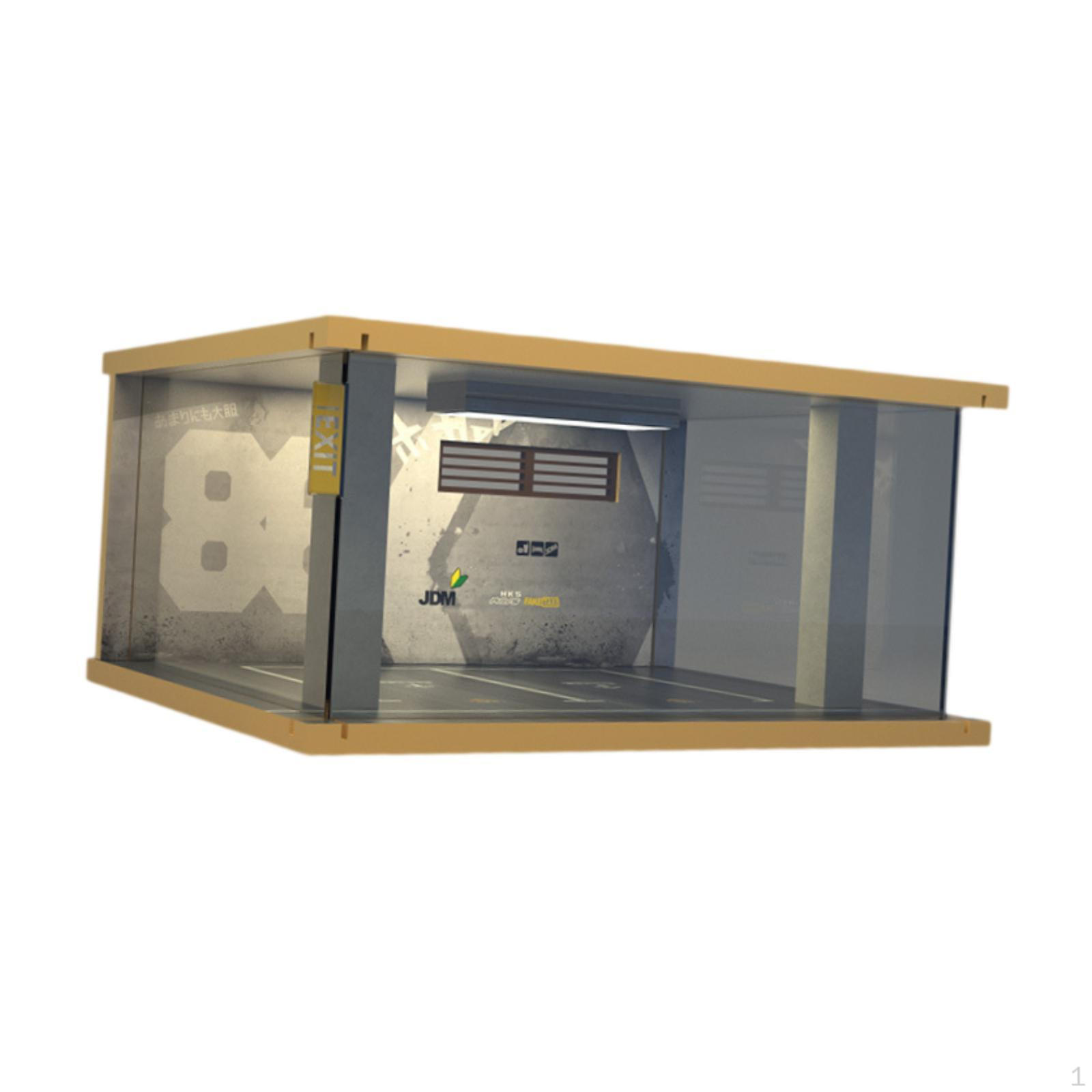 

1/32 Diecast Car Display Case, Parking Scene,Diecast Garage,Acrylic Lot Style B