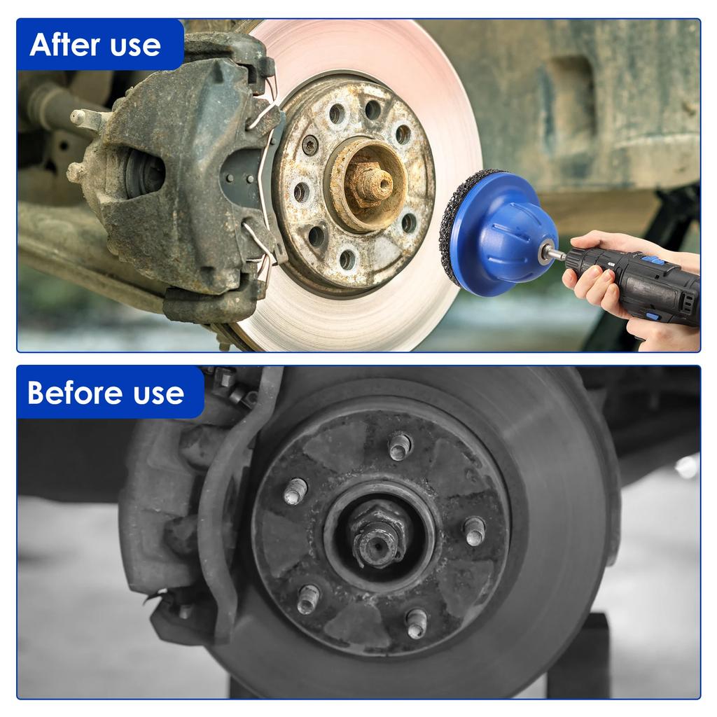 150mm Car Wheel Hub Grinder Ball Head Grinder Wheel Hub Cleaner for Tyre Change, Rim Cleaning & Rust Removal Wheel Hub Brush