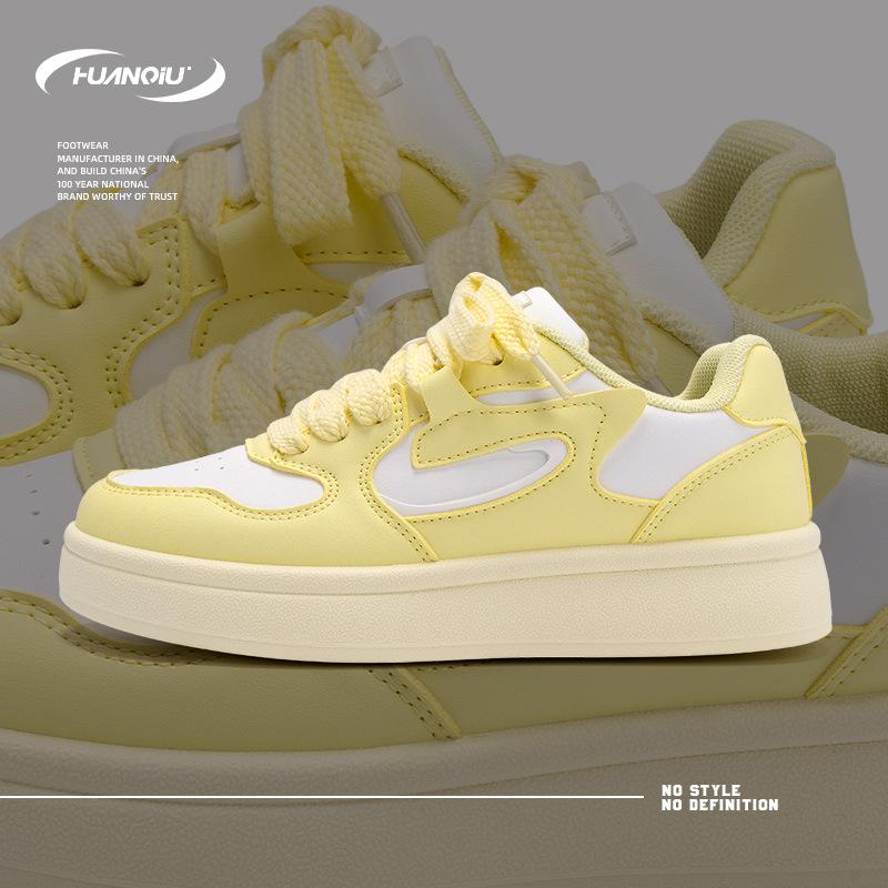 

Global board shoes women s ZHQ68055 winter explosion yellow outing versatile women s shoes student platform white shoes women 35