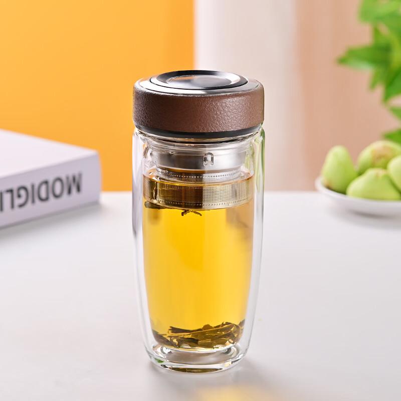 OLOEY Double Wall Egg-Shaped Glass with Lid