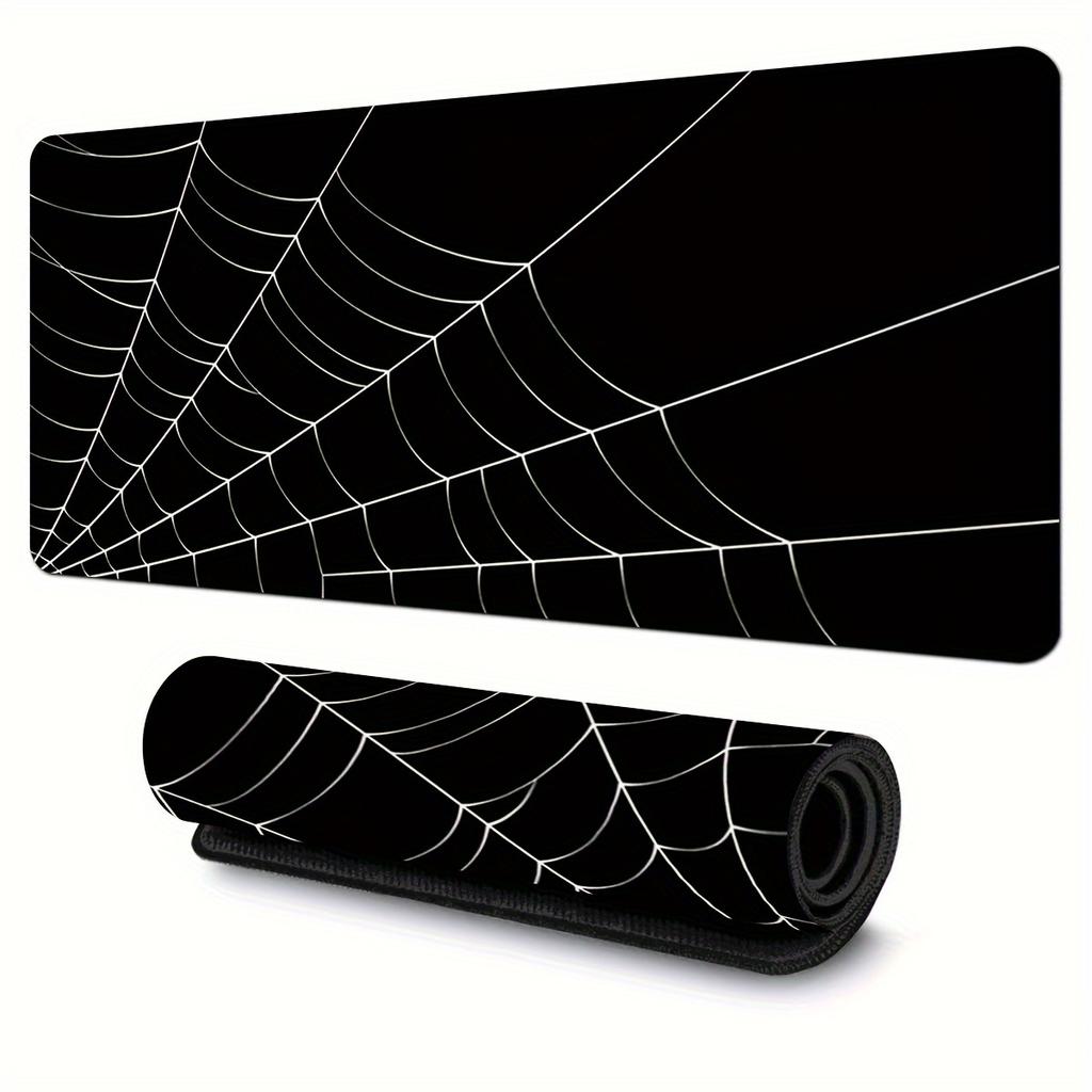 Spider Web Mouse Pad Large black mousepad Office computer desktop pad non-slip keyboard pad lock edge non-slip Work home Company