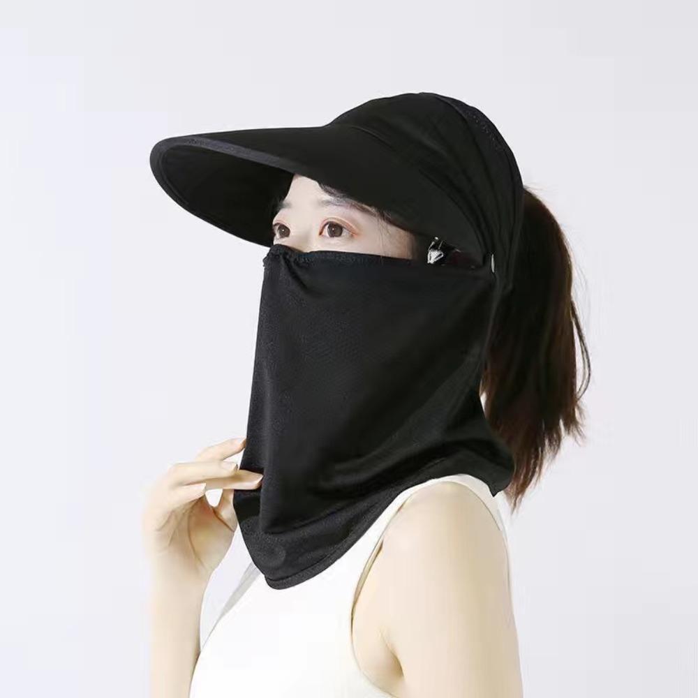 Foldable Women Sunscreen Hat Anti UV Outdoor Cycling Hat Summer Beach Sun Hat