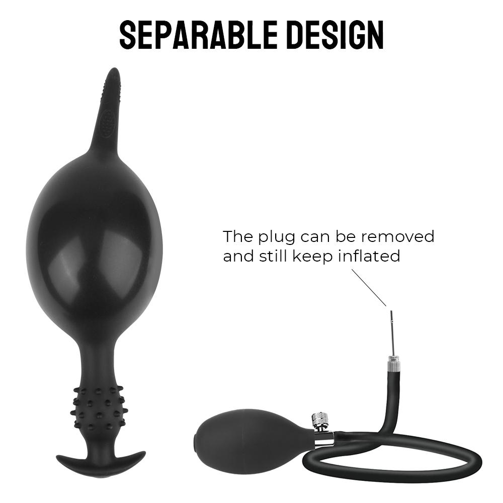 Langer Analdilatator Riesiger Analplug Dildopumpe Aufblasbare Lieferungen für Erwachsene Butt Plug Sexspielzeug für Frauen/Männer Masturbieren