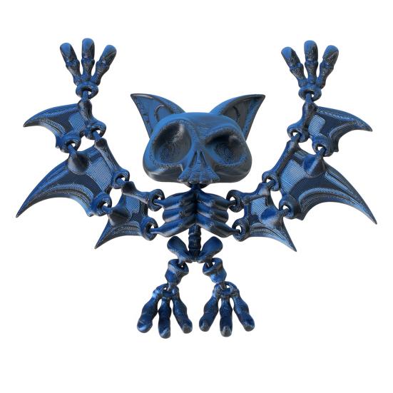 3D-gedruckte hängende Fledermausfigur mit beweglichen Gelenken, Fledermausfigur, artikuliertes Fledermausmodell
