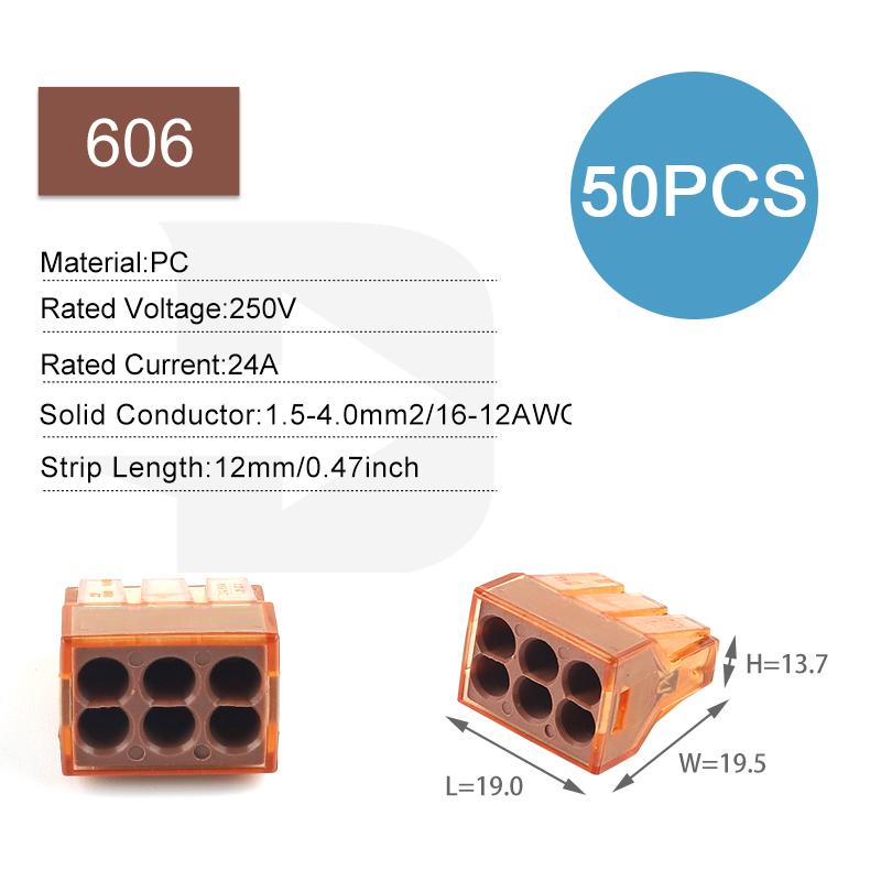 Mini Quick Splicing Wire Connector Hard Wire Straight Insertion 2/3/5/6/8pin Compact Conductor Terminal Block Junction Box