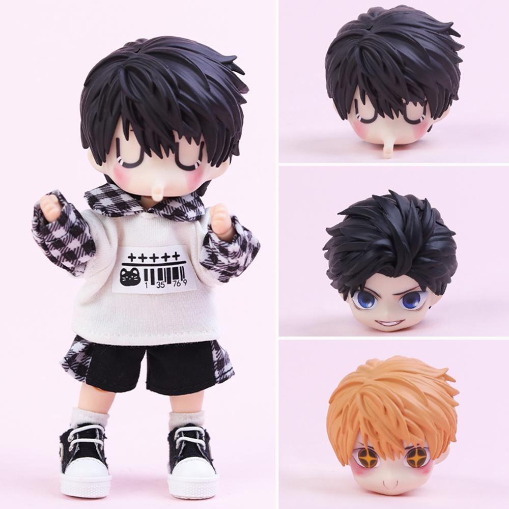 OB11 Cap de Păpușă Interșanjabil Cap de Păpușă Băiat Cap de Păpușă Obitsu11 Corp Gsc 1/12 Cap de Păpușă BJD Corp de Păpușă Băiat Drăguț Delicat Cap de Păpușă Băiat