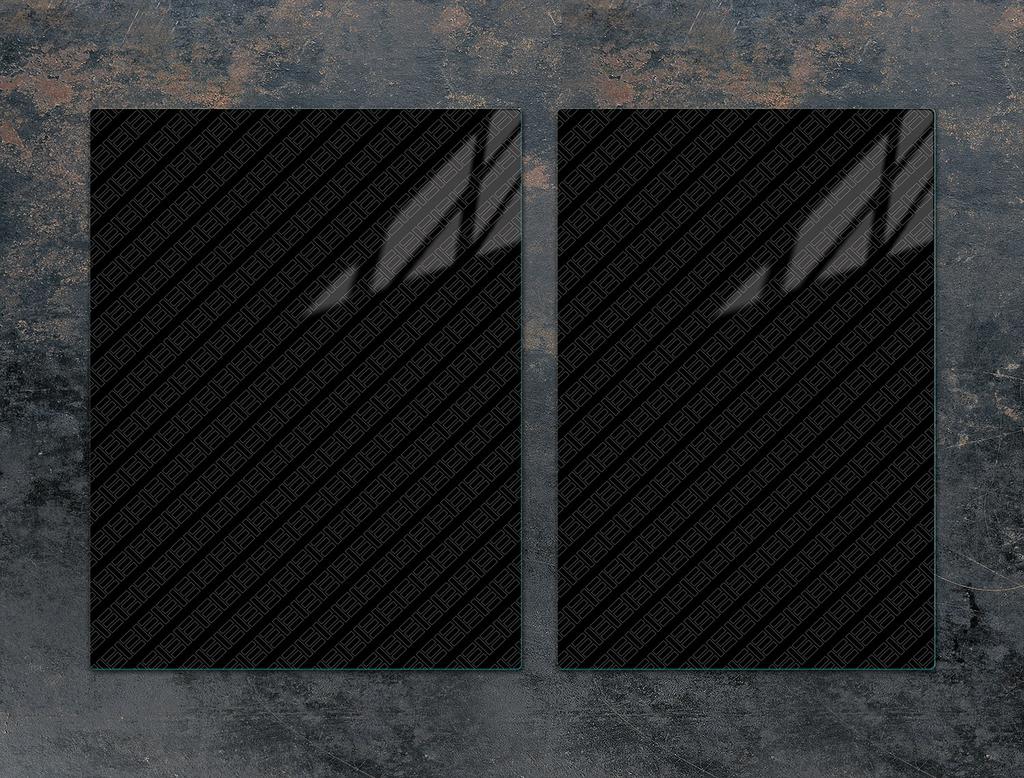 PIANO PROTETTIVO IN VETRO PER PIANO COTTURA 75x52 NERO