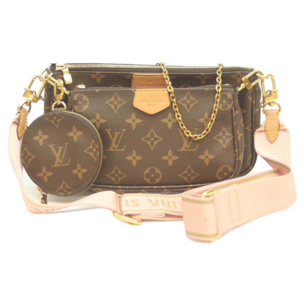 LOUIS VUITTON 20 years M44840 Monogram Multi Pouch Accessories Shoulder bag Brown / pinkUsed