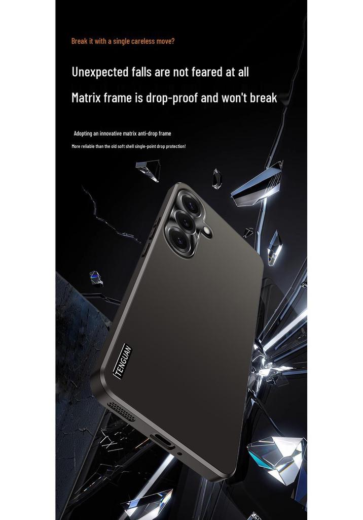Compatible with Samsung S23/S23 Ultra, S24, and S25 Ultra: Matte Flowing Light Drop-Proof Protective Phone Case.