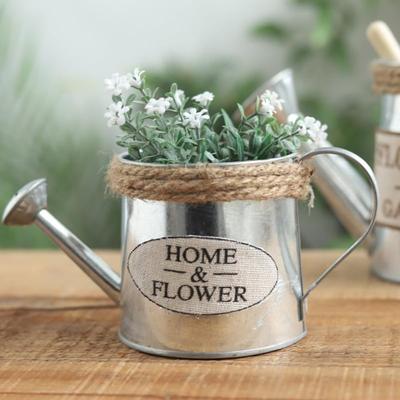 Artibetter 2pcs Tin Watering Can Vases for Centerpieces Mini Flower Pots Mini Metal Buckets Retro Flower Pot Bucket Plants Watering Pot Watering Can