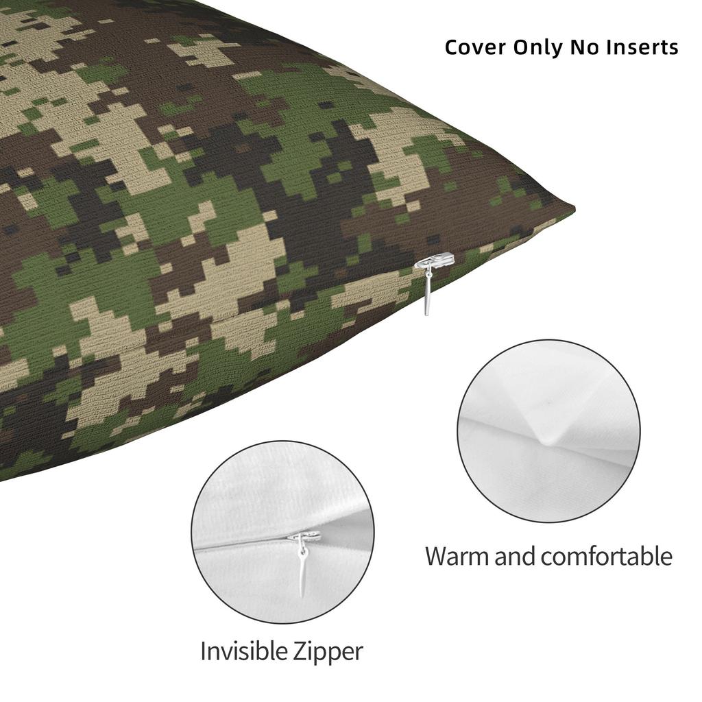 Camo Style Black Orange Camouflage Pillow Case Square Pillow Cover Funny Pillowcases For Sofa Home Decoration