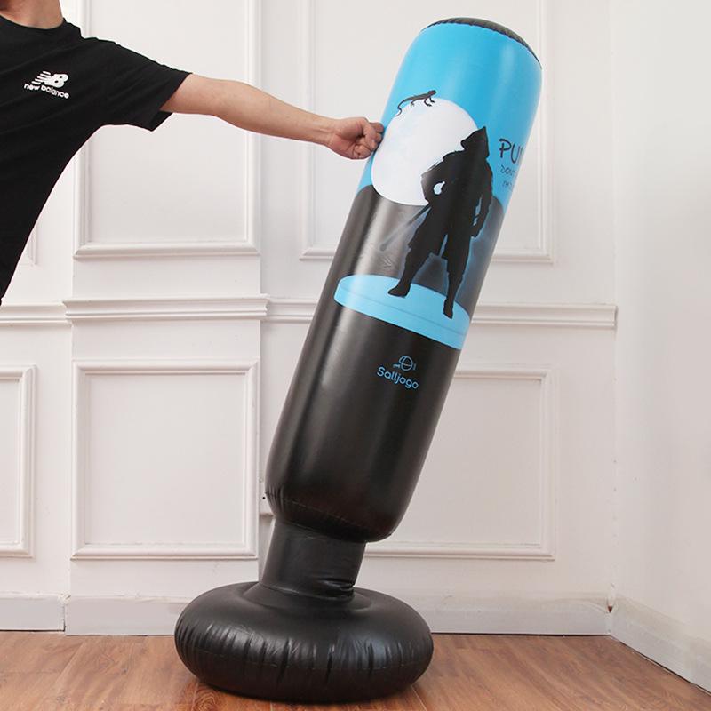 Inflatable Vertical Home Taekwondo Punching Bag for Fitness and Sanda Training 1.6m with Pump