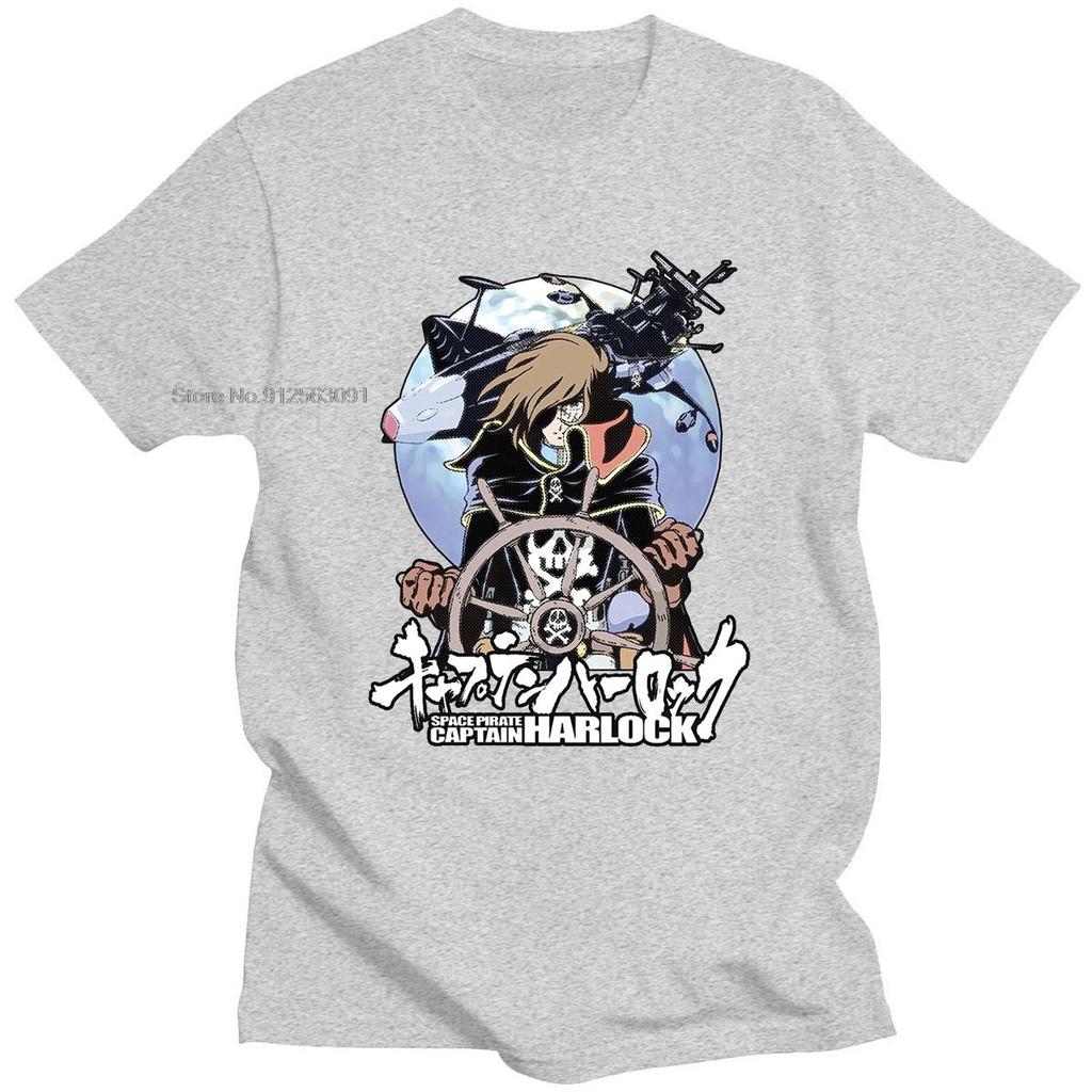 New Style  Tees Space Pirate Captain Harlock TShirt Casual Comfortable Oversize Oneck High Quality Unique  Tshirts