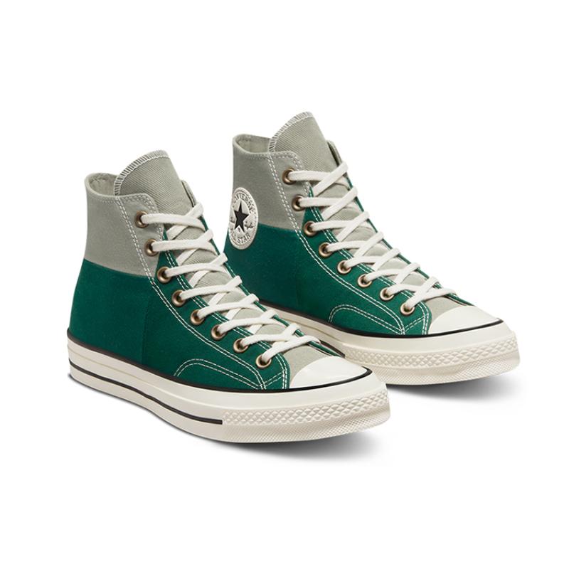 Converse Chuck Taylor All Star 1970s Trendy Lightweight High Top Canvas Shoes Unisex Green Grey