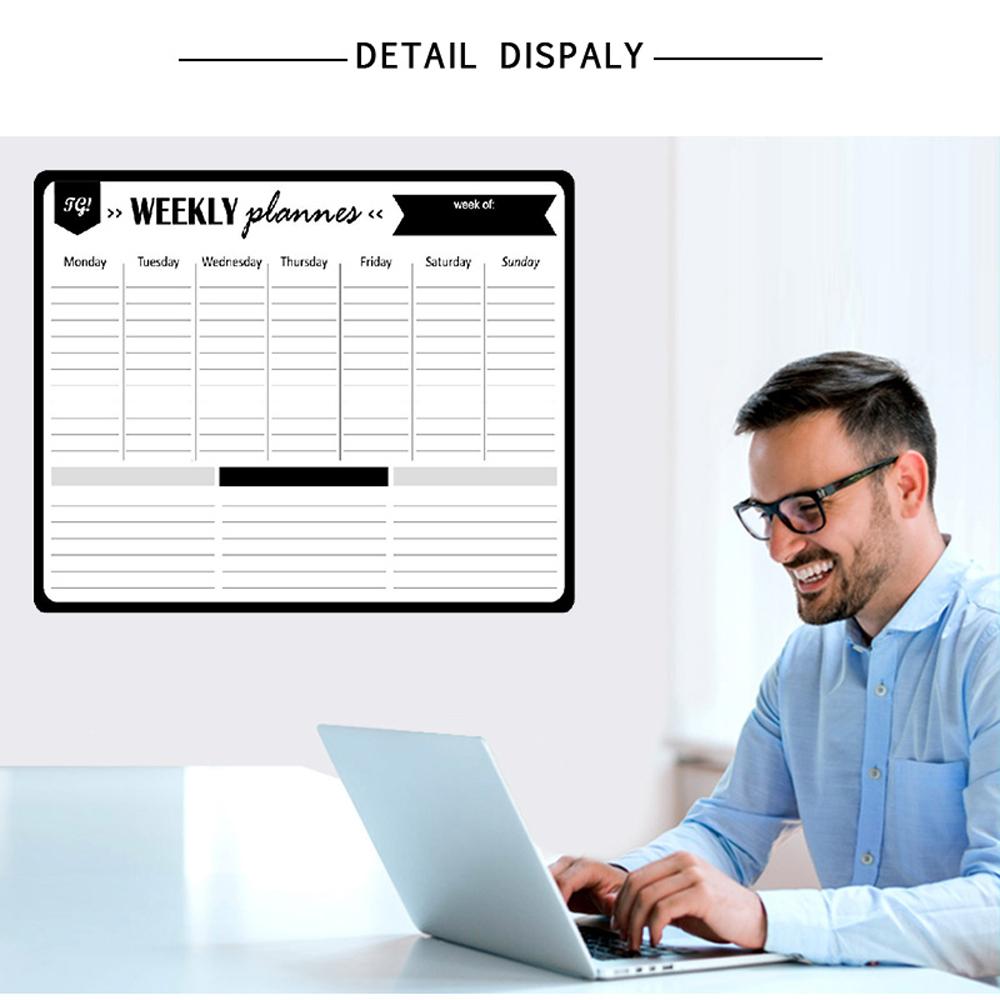 Memo Pad Notes Board Fridge Sticker Planner Whiteboard Magnetic Whiteboard Weekly & Monthly Planner