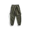 Japanese Loose Ties with Multi-pocket Men's Work Casual Pants Tucked Harem Pants American Work Casual Pants