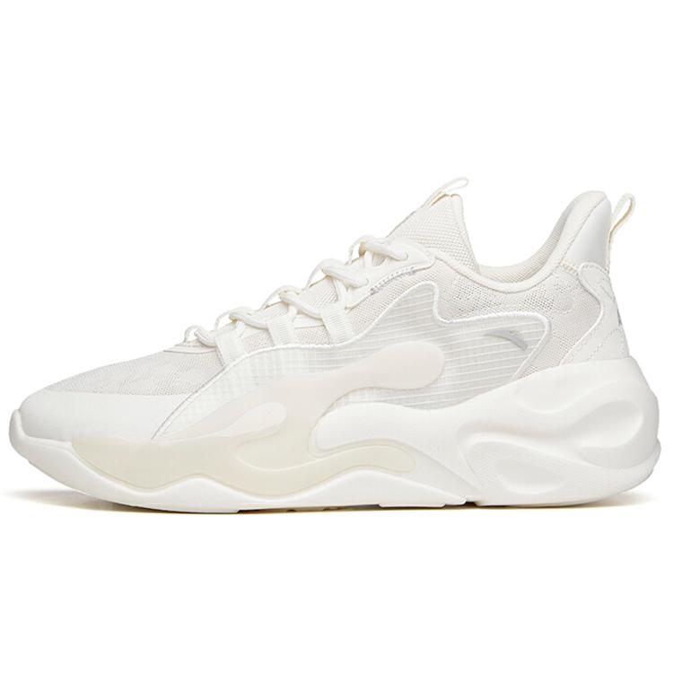 

new Anta Chao Bai 2.0 Anti Slip Wear Resistant Low Top Casual Shoes Men s White 44.5