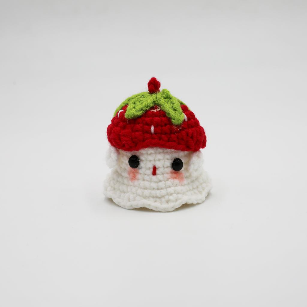 Creative Crocheted Little Ghost Hand Woven Pendants Halloween Decoration Handmade Yarn Crochet Bag Key Pendant Gift Home Decor
