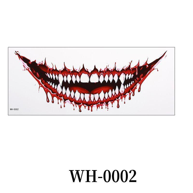 Halloween big mouth tattoo sticker party party fun makeup thriller DIY mouth makeup face sticker