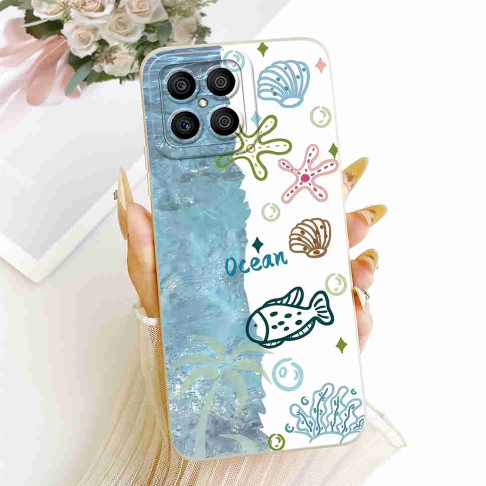 Luxury Pattern For Honor X8 4G Matte Silicone Back Shockproof Full Soft Cover For HonorX8 4G TFY-LX1 TFY-LX2 Fundas