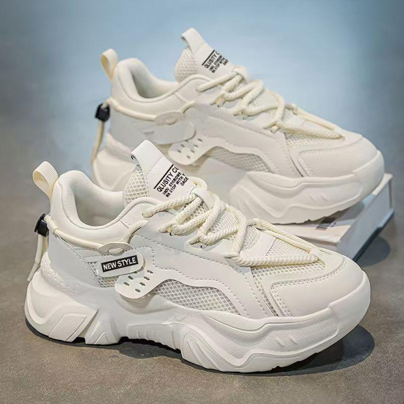 Men's Shoes New Spring and Summer Trend Men's Platform Sports Mesh Breathable Casual Dad Trendy Shoes Men