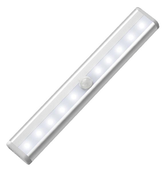 Wireless Motion Sensor LED Cabinet Light - Magnetic, 10 LED, No Wiring Needed Cool White Battery