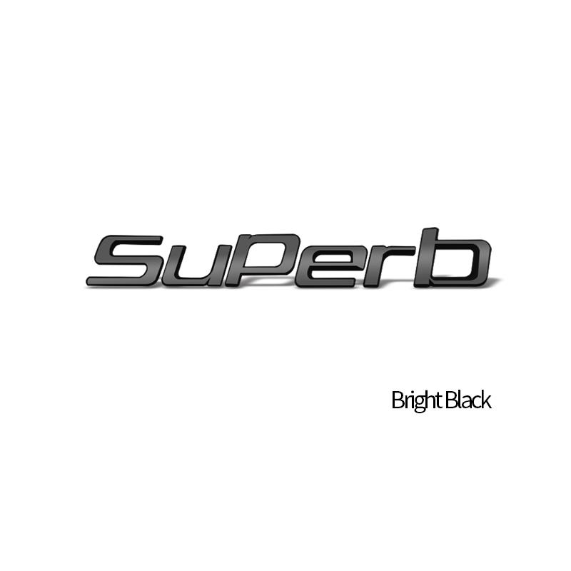 MBOF6 Car-Styling Metal Emblem Bright Black Badge For Skoda Laurin & Klement 4x4 Yeti Octavia Superb Fabia Kamiq Karoq Kodiaq Rapid