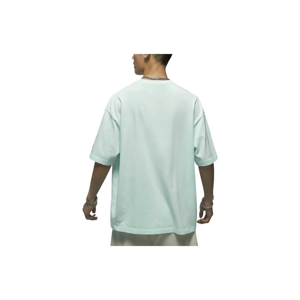 Jordan Essenziale per il volo Logo solido Girocollo Pullover casual Largo Manica corta Spalla scesa T-shirt Uomo Top Verde chiaro DZ0605-394