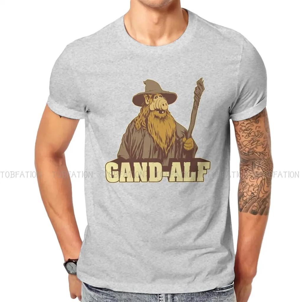 Gand ALF Animated Series Tops Graphic Crewneck Short Sleeve Man Women T-shirt 100% Cotton Gift Men Clothes Casual Unisex Tshirt