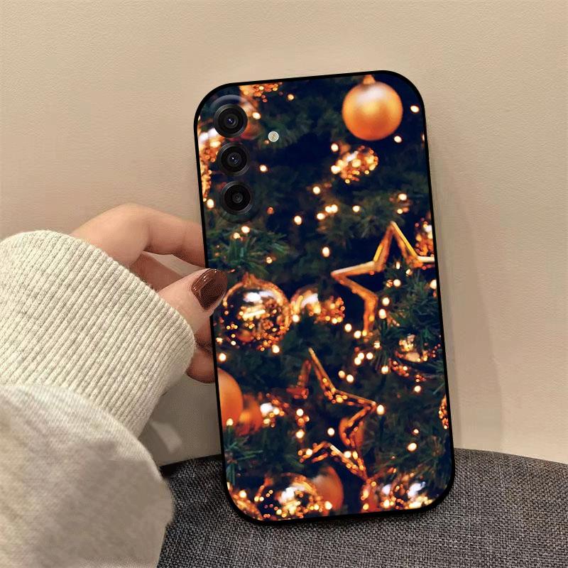 Christmas Painting Silicone Case For Samsung Galaxy S24 S22 S21 S23 S25 Ultra Plus Fe Shockproof Cover for Galaxy S25 Edge Coque