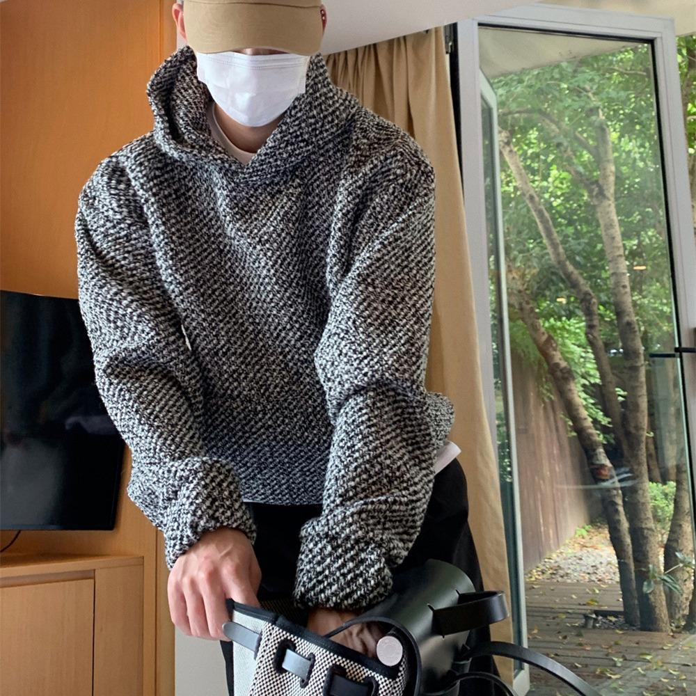 Винтажная текстура с капюшоном толстовка женская 2024 осень Y2k свободные длинные рукава — фото 12