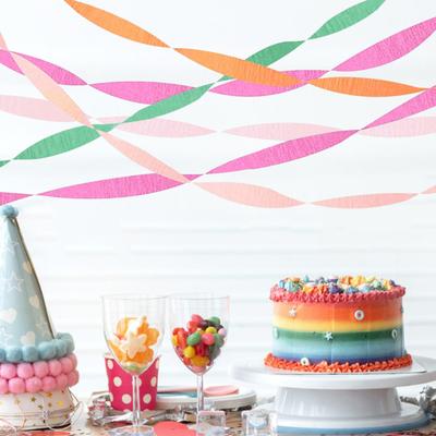 5 Rolls Crepe Paper Streamers Rainbow Assorted Colored Streamers Party Favors for Birthdays Weddings Baby Shower Decoration