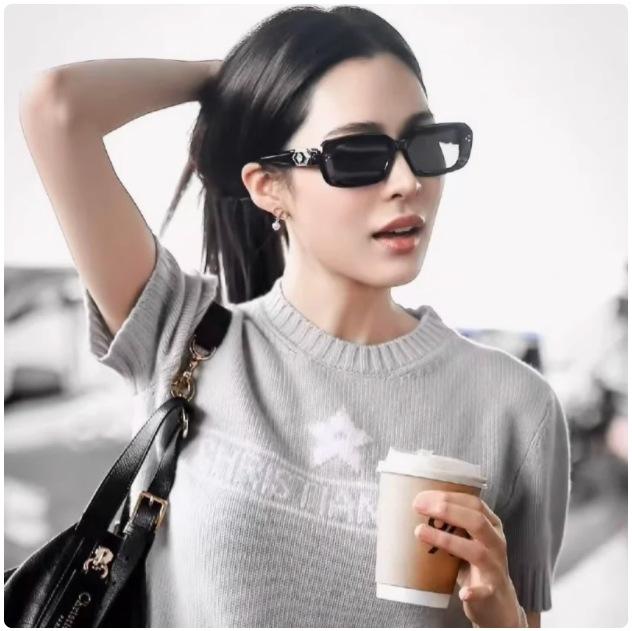 2/3PCS New Square Frame Fashion Items Uv Protection Women's Sunglasses Versatile Outdoor Sun Protection Sunglasses 9656-1