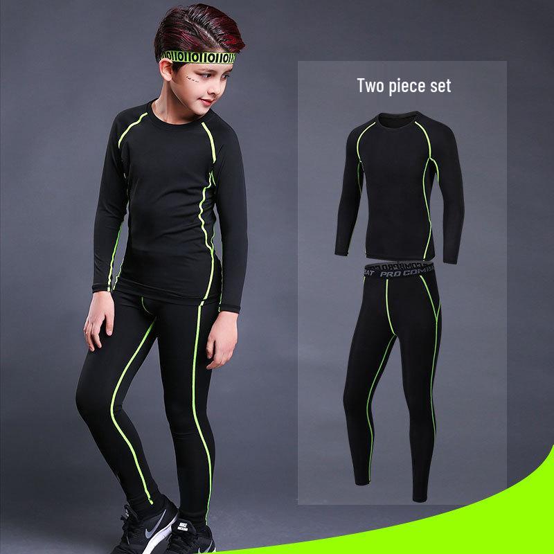 Children's Quick-Dry Sports Set: Autumn/Winter Base Layer for Basketball & Football