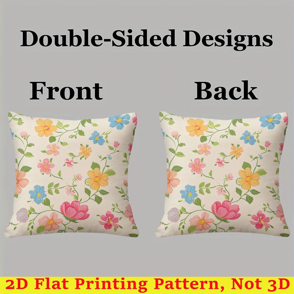 Pastel Vine Square Jacquard Pillow Cover for Sofa Office Waist Cushion Cover Home Decorative Pillowcase