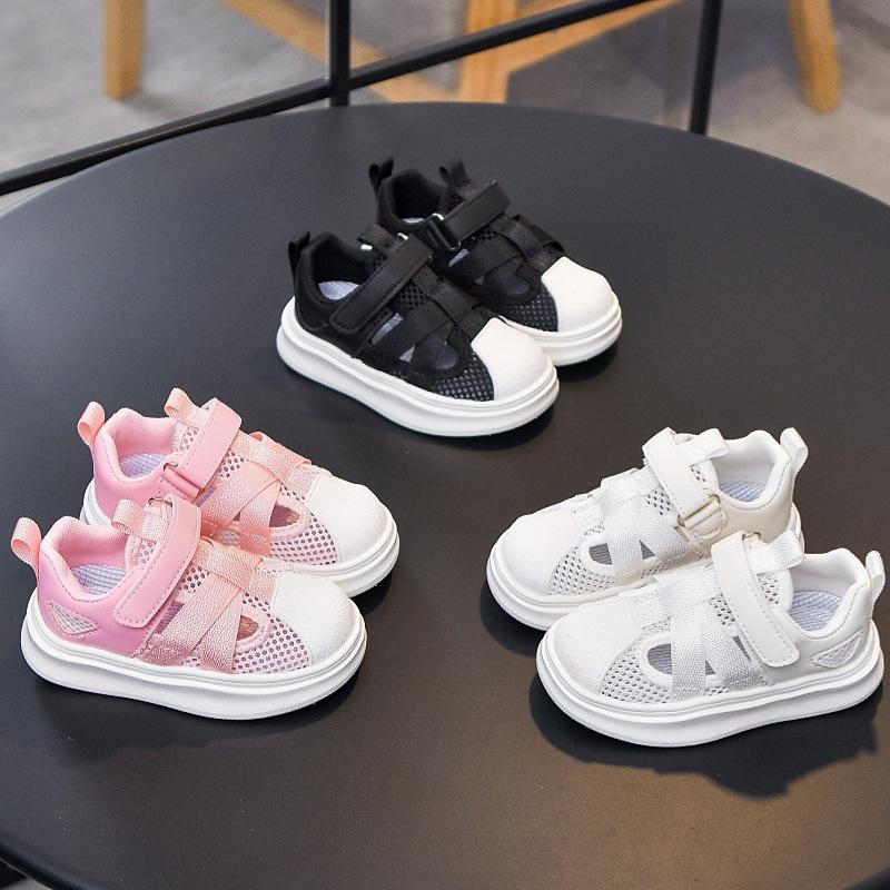 Summer Korean-style Frame Shoes for Boys and Girls, Shell-toe Children's Single Mesh Hollow Sports Shoes, Breathable Sandals