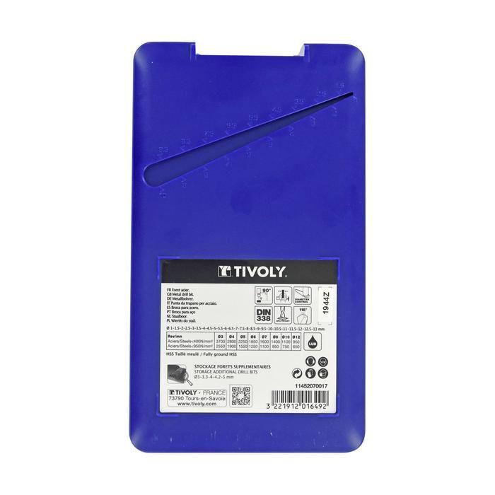 Coffret Foret Plastique - 25 Forets Hss Taille Meule 1 A 13mm Par 1-2