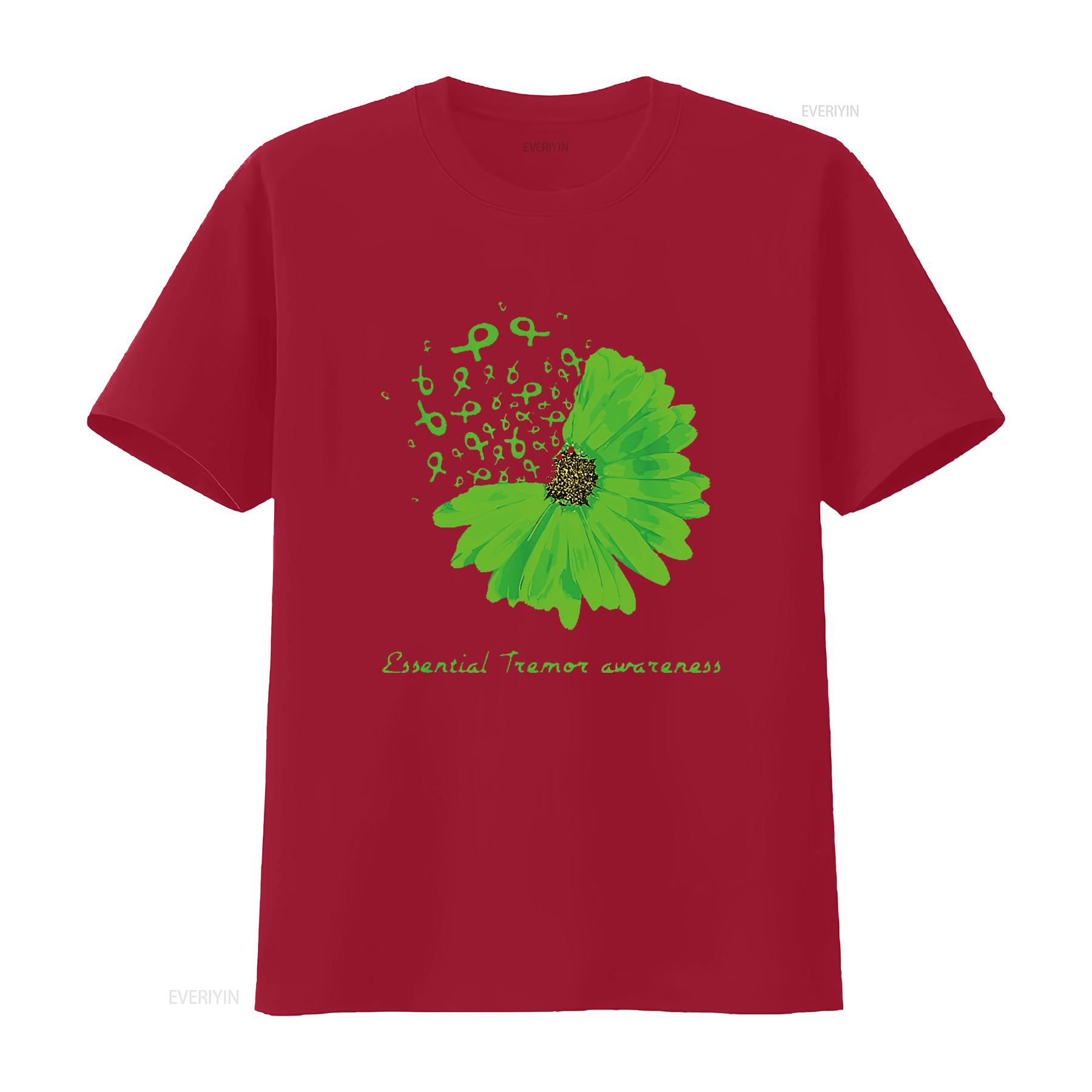 

Essential Tremor Awareness Green Purple Sunflower Ribbon T Shirt Black 4X Large vintage Washed Stylish Versatile fashion S