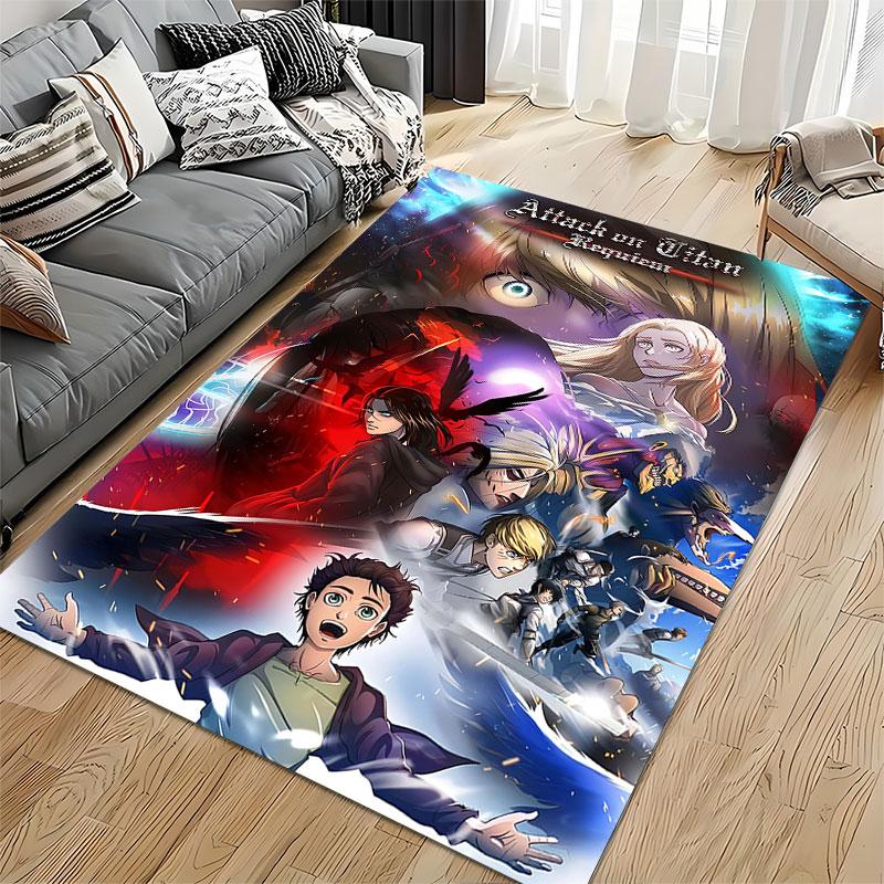 Attack On Titan Anime Art Carpet Suitable As a Non-slip Mat for the Living Room or Bedroom Sofa