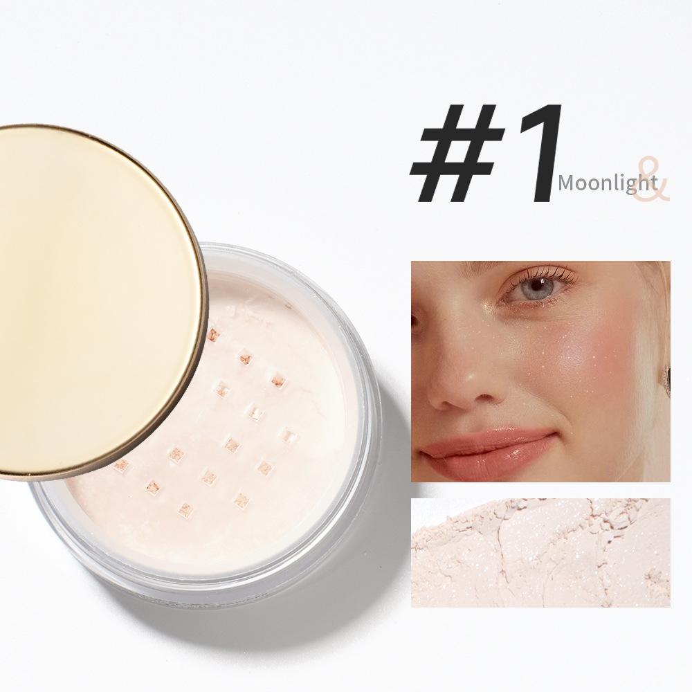Julystar Pearlescent loose powder Concealer Diamond honey powder fine anti-sweat long-lasting oil-control matte setting powder