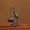 Crane Incense Burner Holder Stove Lotus Incense Burner Antique Alloy Lotus Hanging Stove Tea Ceremony Craft Household Decoration