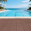 Plastic Interlocking Deck Tiles,44Pack,12"x12" Square Waterproof Outdoor All Weather Use, Outdoor and Indoor, for Poolside Balcony Backyard, Brown