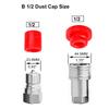 2Set ISO-B 1/2 Hydraulic Quick Coupler Male Dust Cap And Female Plug Cover, Fits Hydraulic Quick Disconnects Coupler