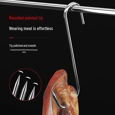 Multifunctional S-Shaped Hooks for Bacon, Sausage, and Roast Duck